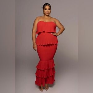 J Lux Label Casa Blanca Ruffle Dress XXL